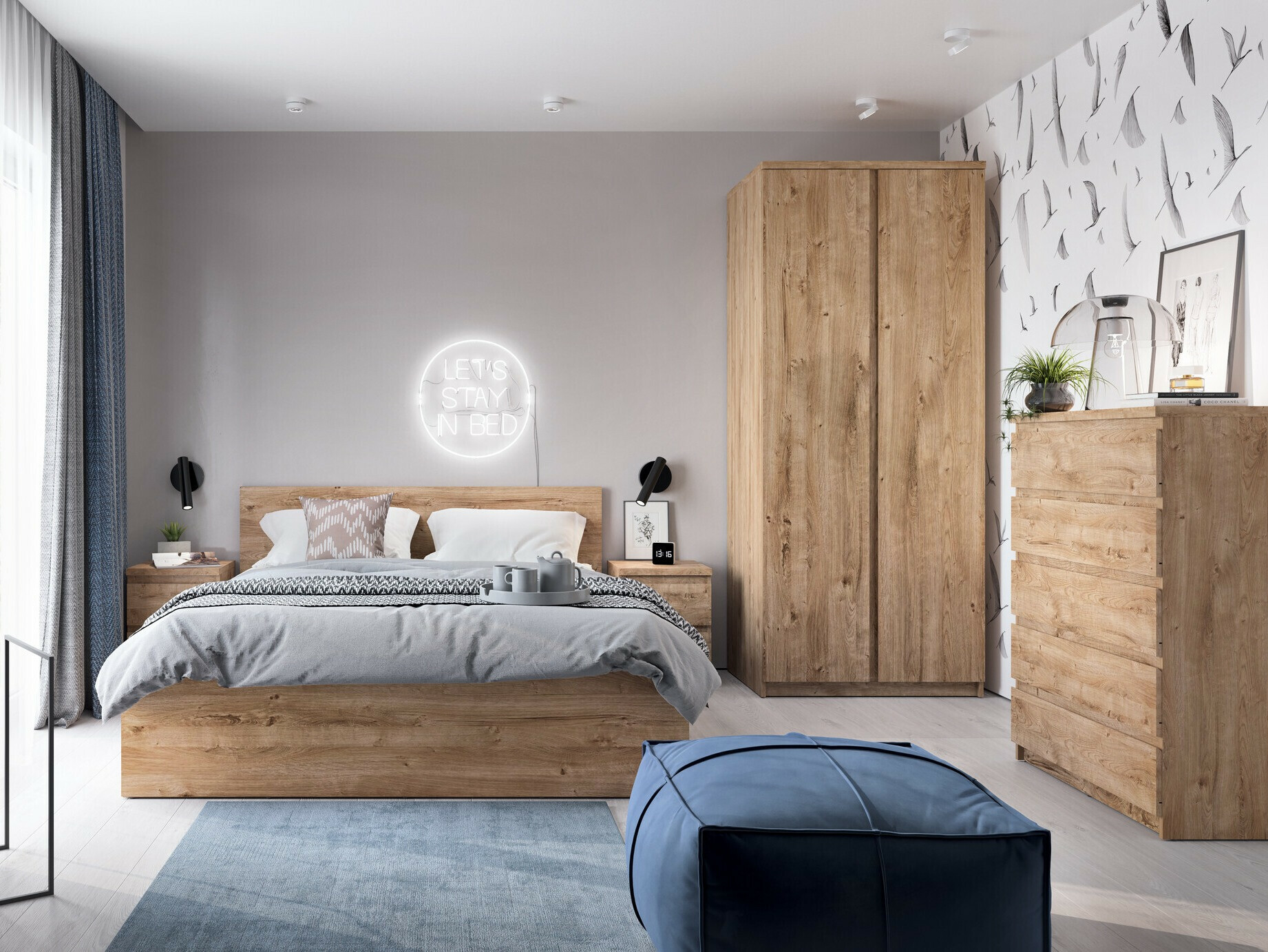 Bed Merfere 107 (Eiken)