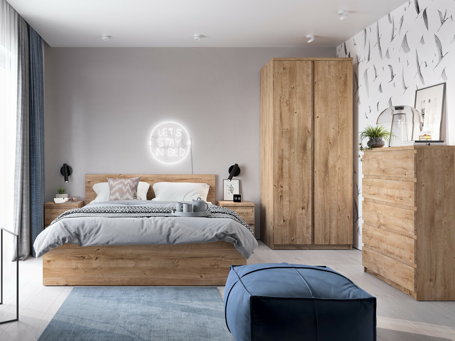 Kledingkast Merfere 116 (Eiken)