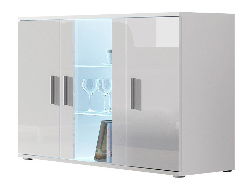 Dressoir Tornola 106 (Wit + Glanzend wit)