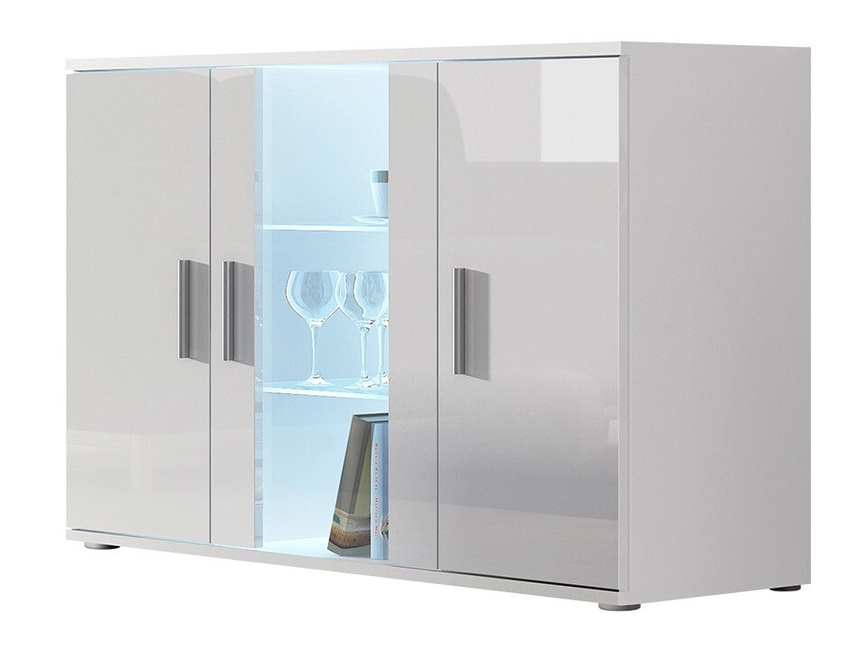 Dressoir Tornola 106 (Wit + Glanzend wit)