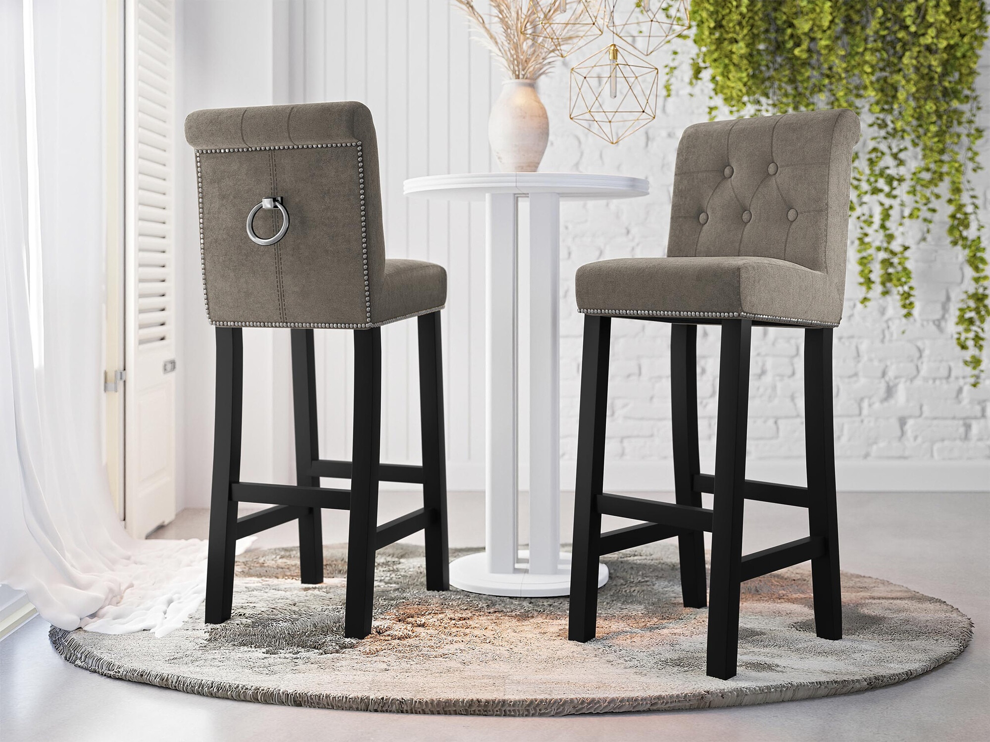 Barkruk Jackson 100 (Zwart + Magic Velvet 2209)