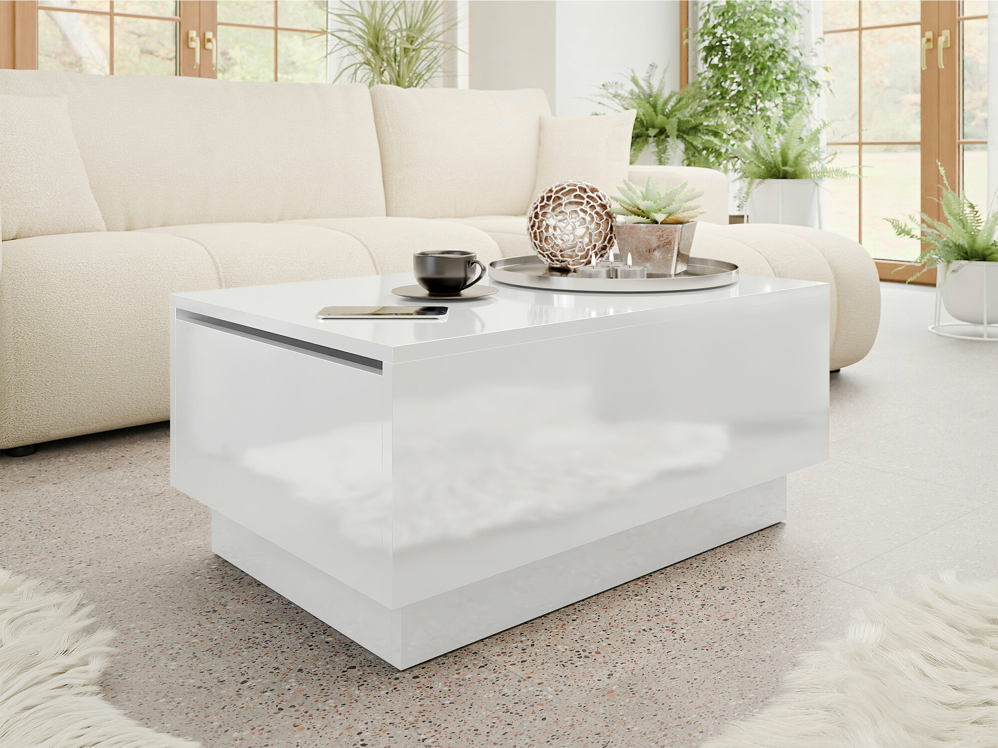 Salontafel Goodyear 134 (Glanzend wit)