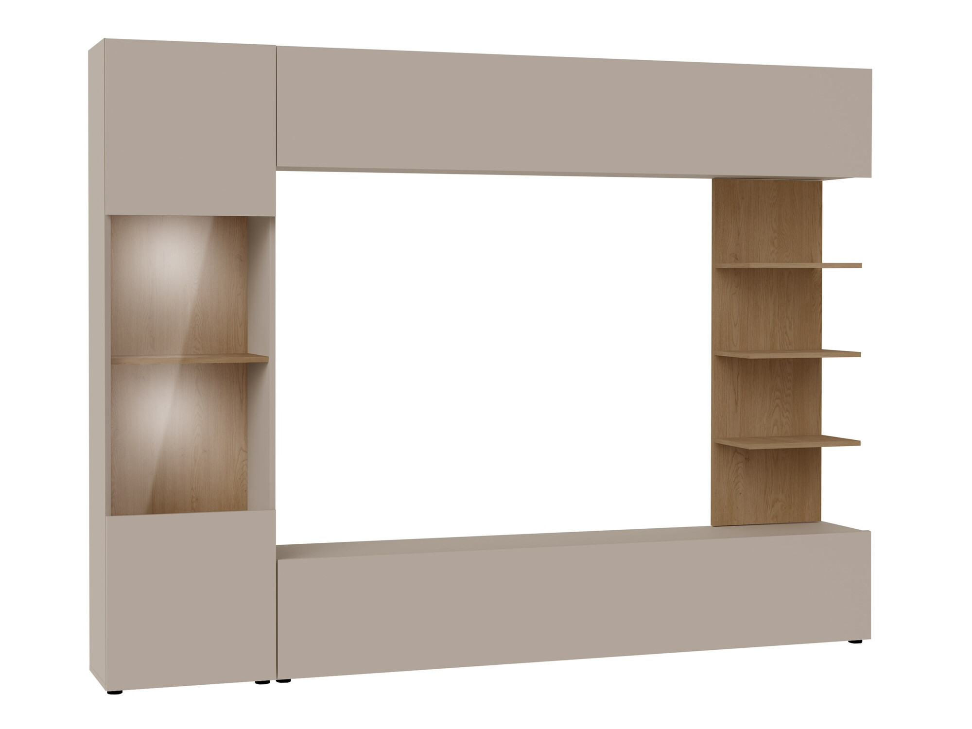 Woonkamerset Comfivo 210 (Kasjmier + Eiken)