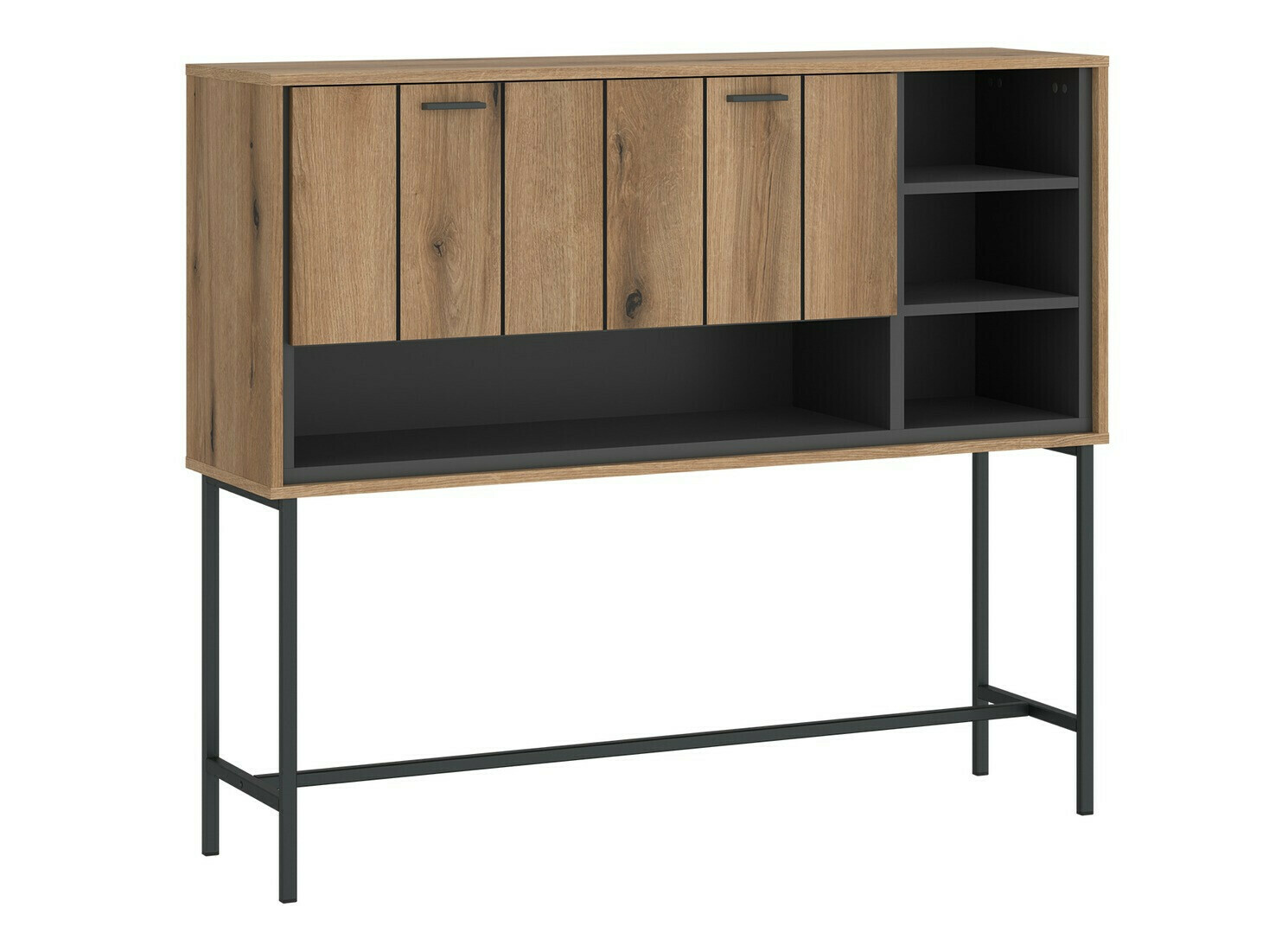 Dressoir Morelmi 102 (Antraciet + Eiken)