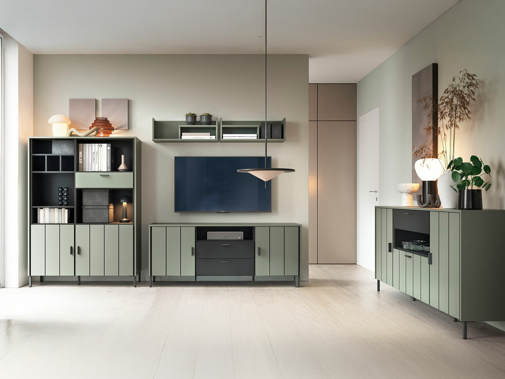 Ladekast Morelmi 105 (Groen + Antraciet)