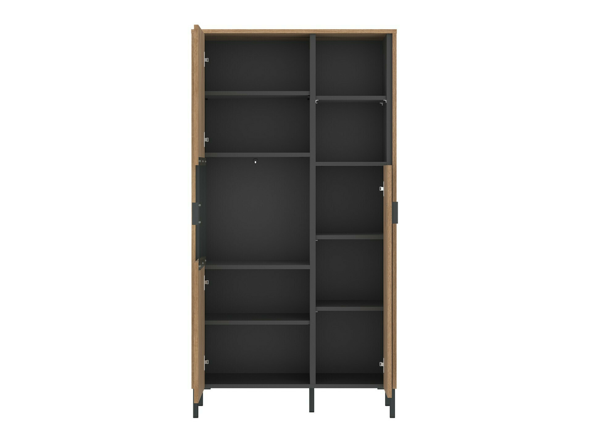 Boekenkast Morelmi 108 (Antraciet + Eiken)