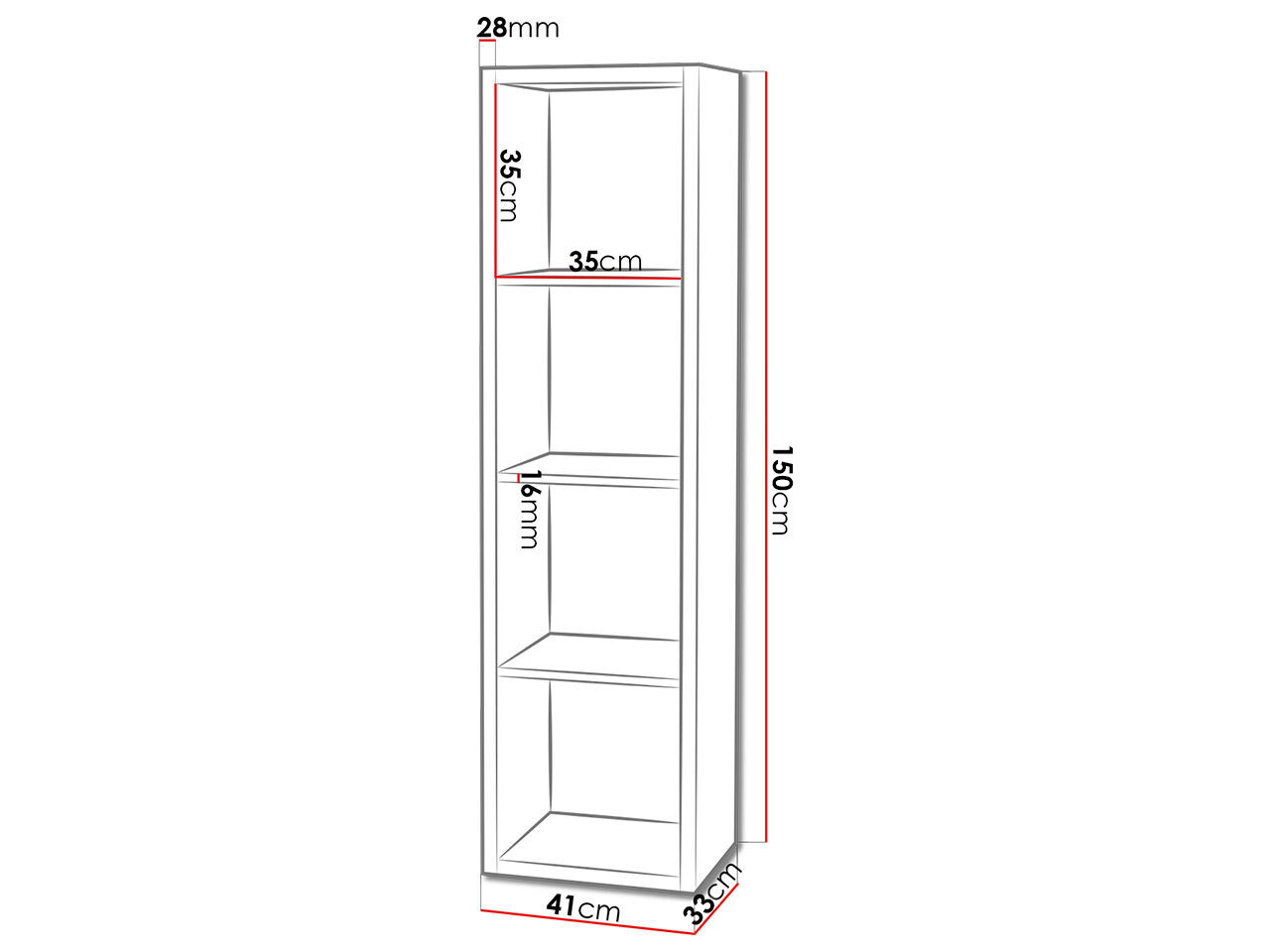 Boekenkast Levnova 101 (Sonoma eik)