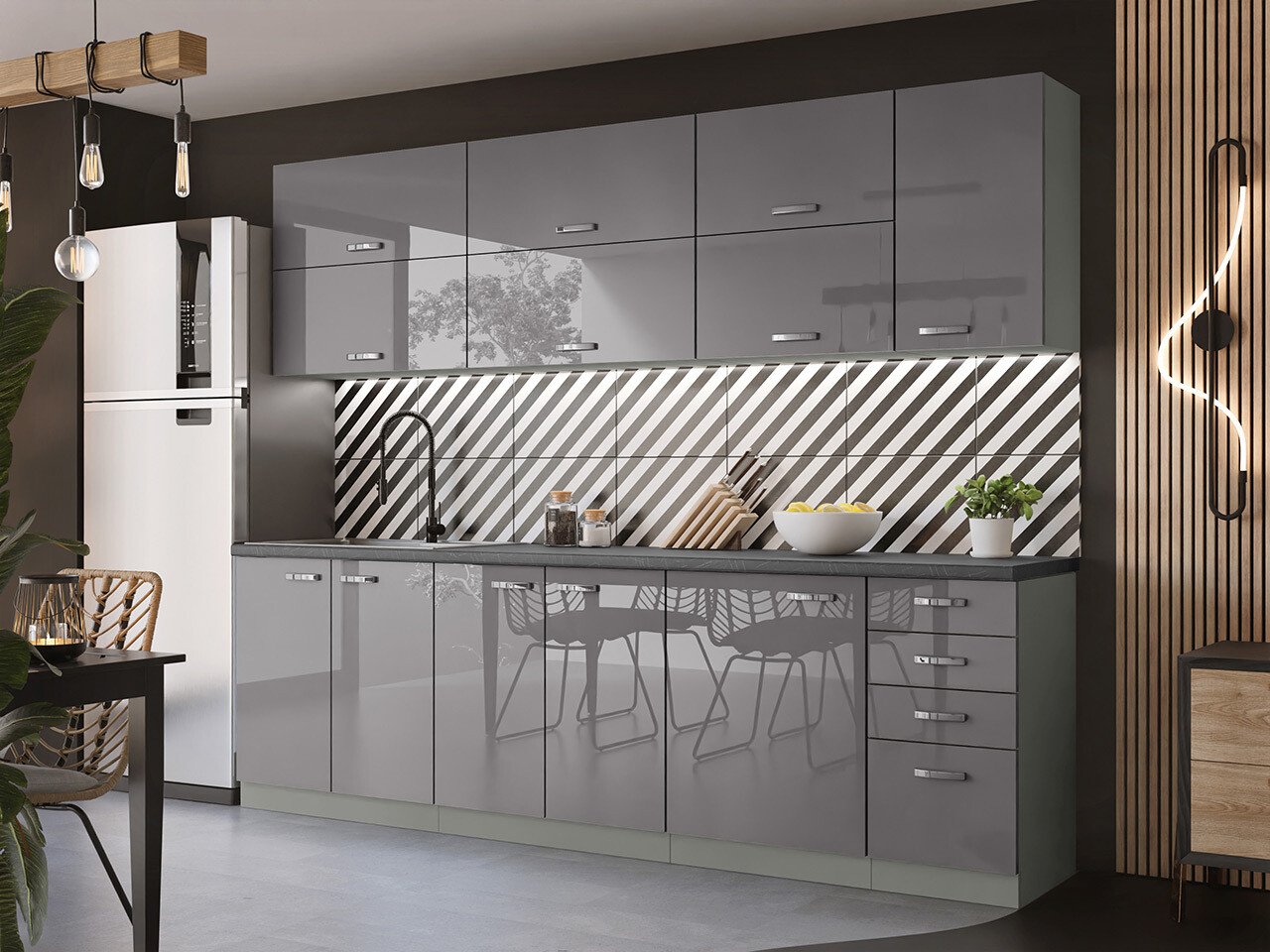 Modulaire kast met deuren Multi Grey 121