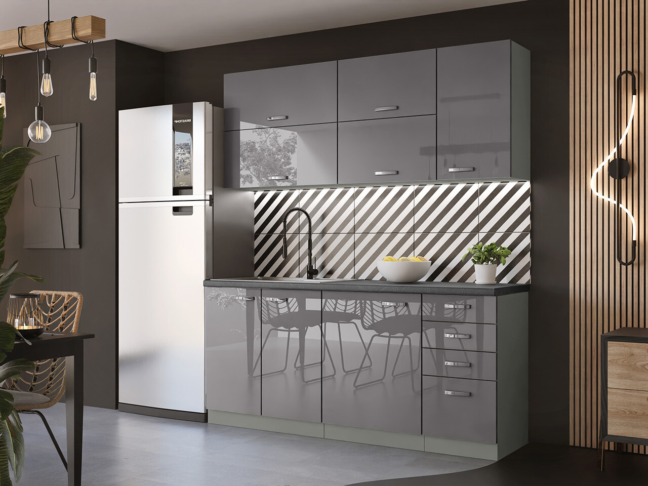 Modulaire wandkast Multi Grey 120