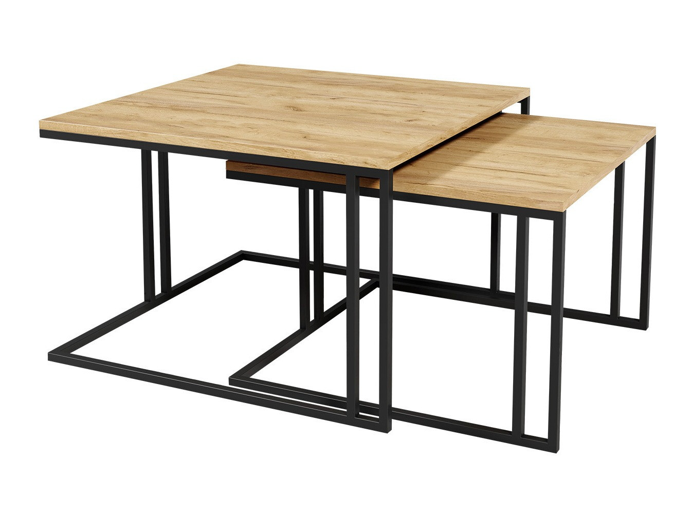 Salontafel set Oswego 110 (Bruin + Zwart)