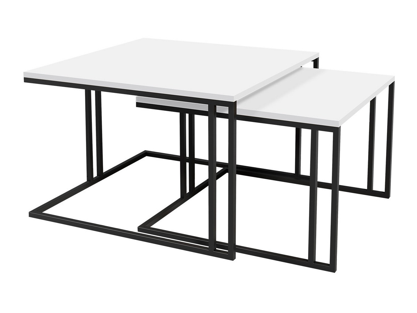 Salontafel set Oswego 110 (Wit + Zwart)