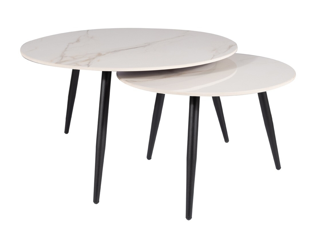 Salontafel set Detroit 602 (Wit marmer)