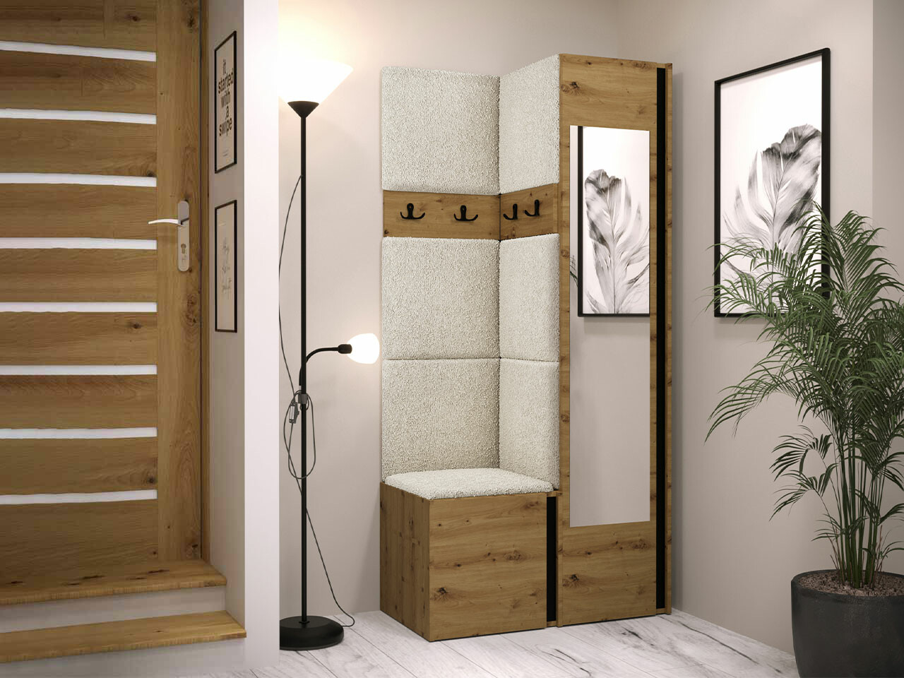 Gangmeubelset Hartford 354 (Artisan eiken + Zwart)