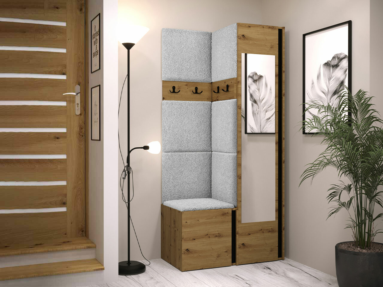 Gangmeubelset Hartford 354 (Artisan eiken + Zwart)