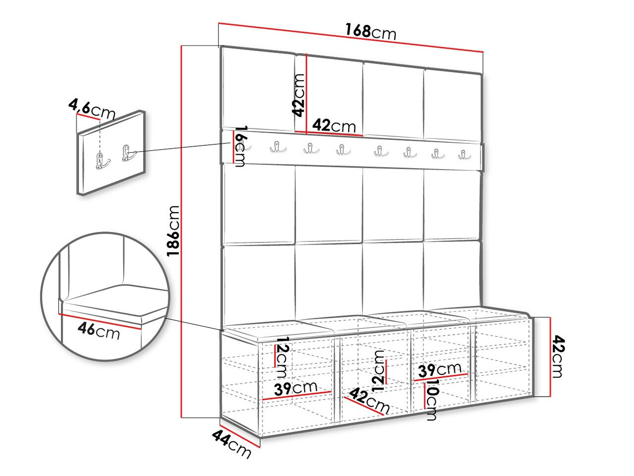 Gangmeubelset Hartford 268 (Artisan eiken)