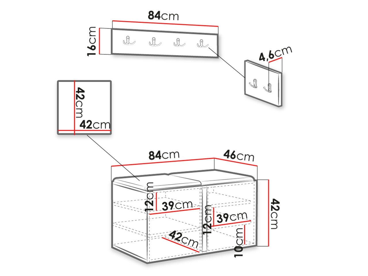 Gangmeubelset Hartford 275 (Grafiet)