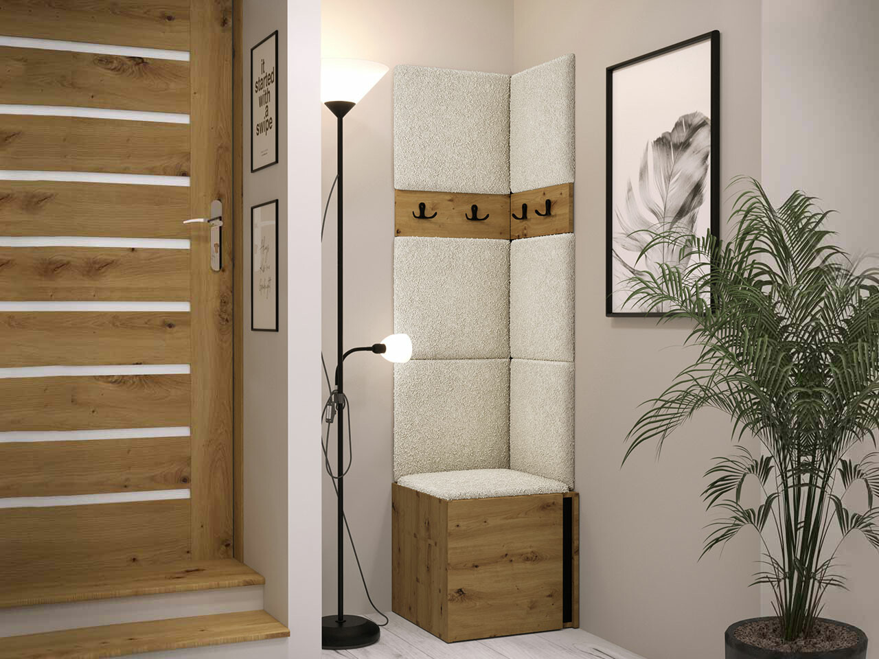 Gangmeubelset Hartford 347 (Artisan eiken + Zwart)