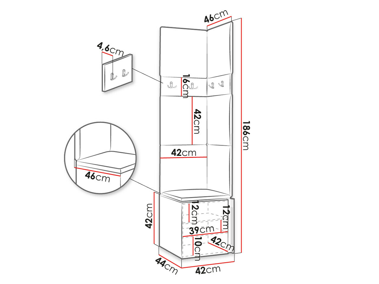 Gangmeubelset Hartford 347 (Wit)