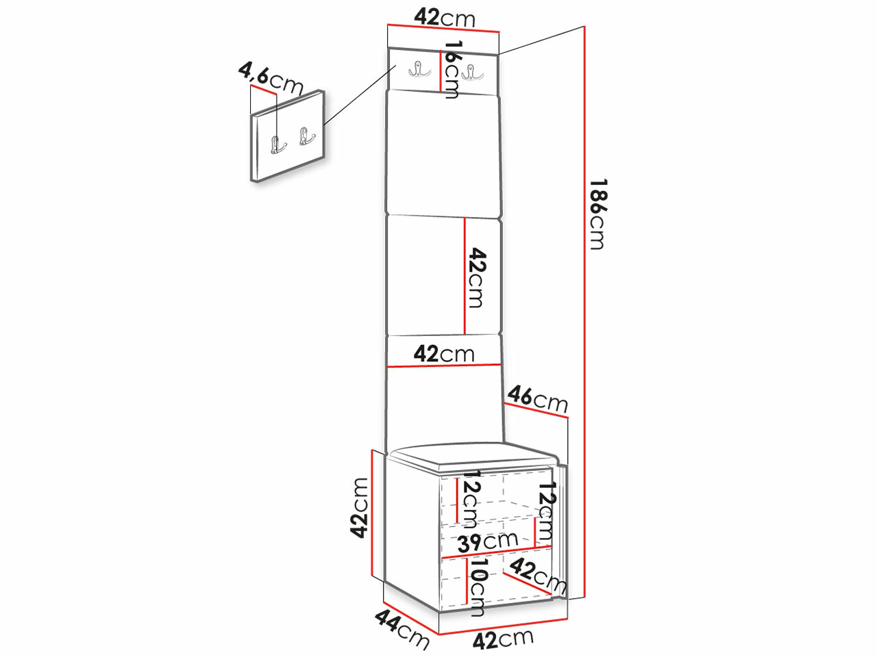 Gangmeubelset Hartford 378 (Wit)