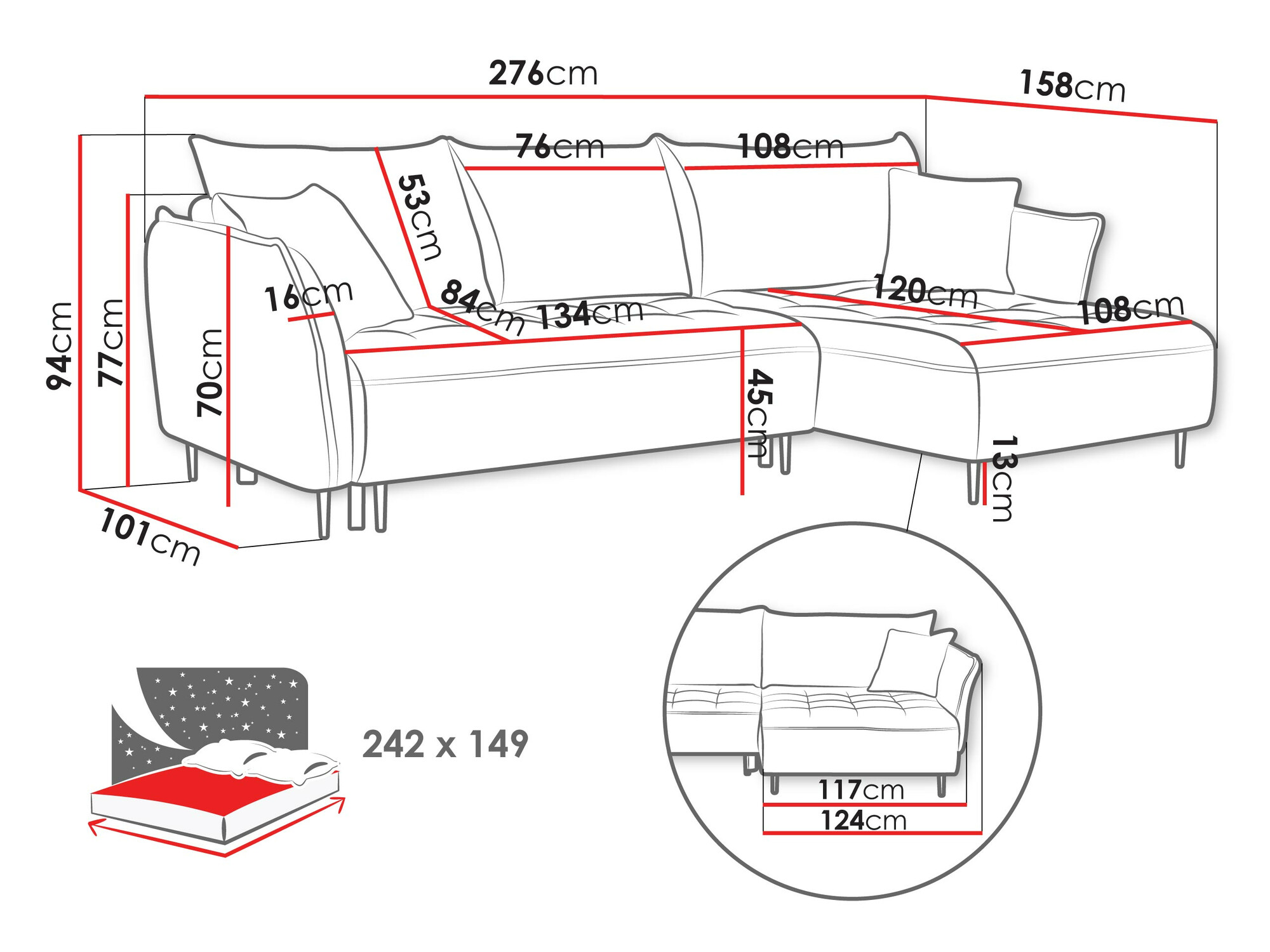 Hoekbank TrendyNest 102 (Onega 02)