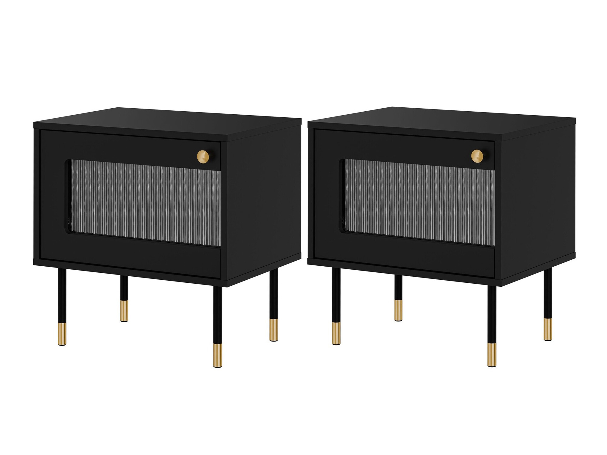 Een set nachtkastjes Feletri 107 (Zwart)