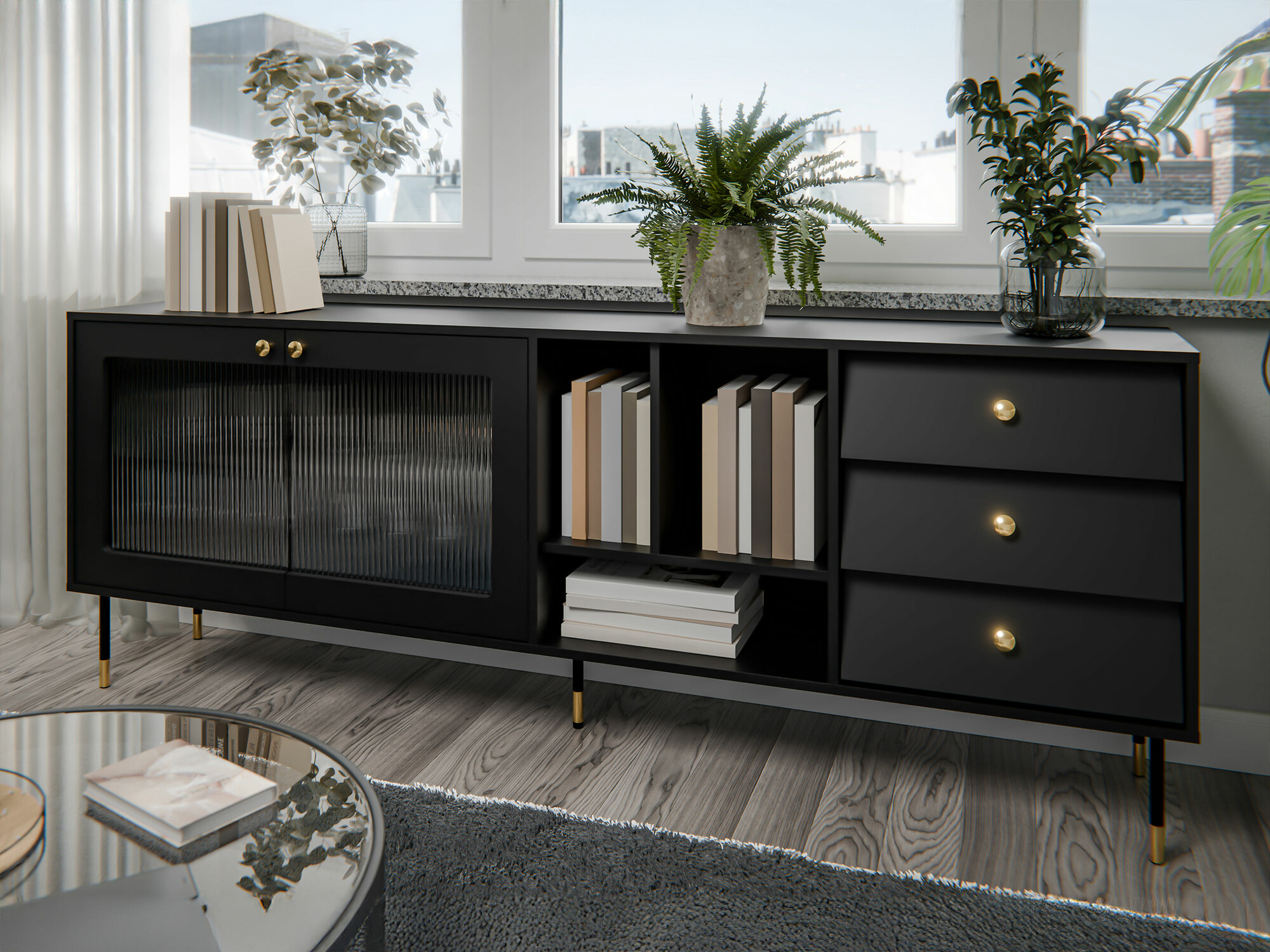 Ladekast Feletri 104 (Zwart)