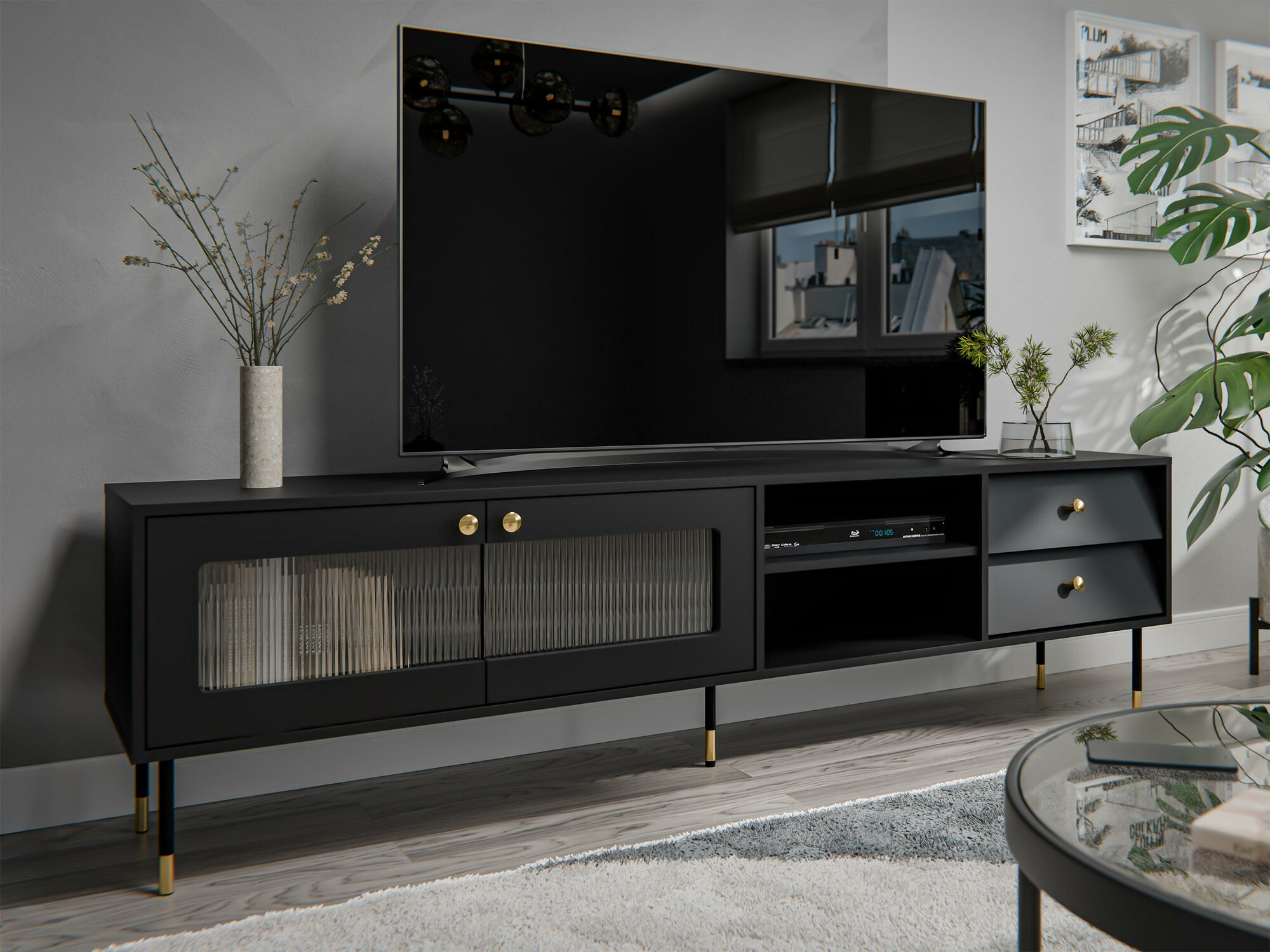 TV-meubel Feletri 103 (Zwart)