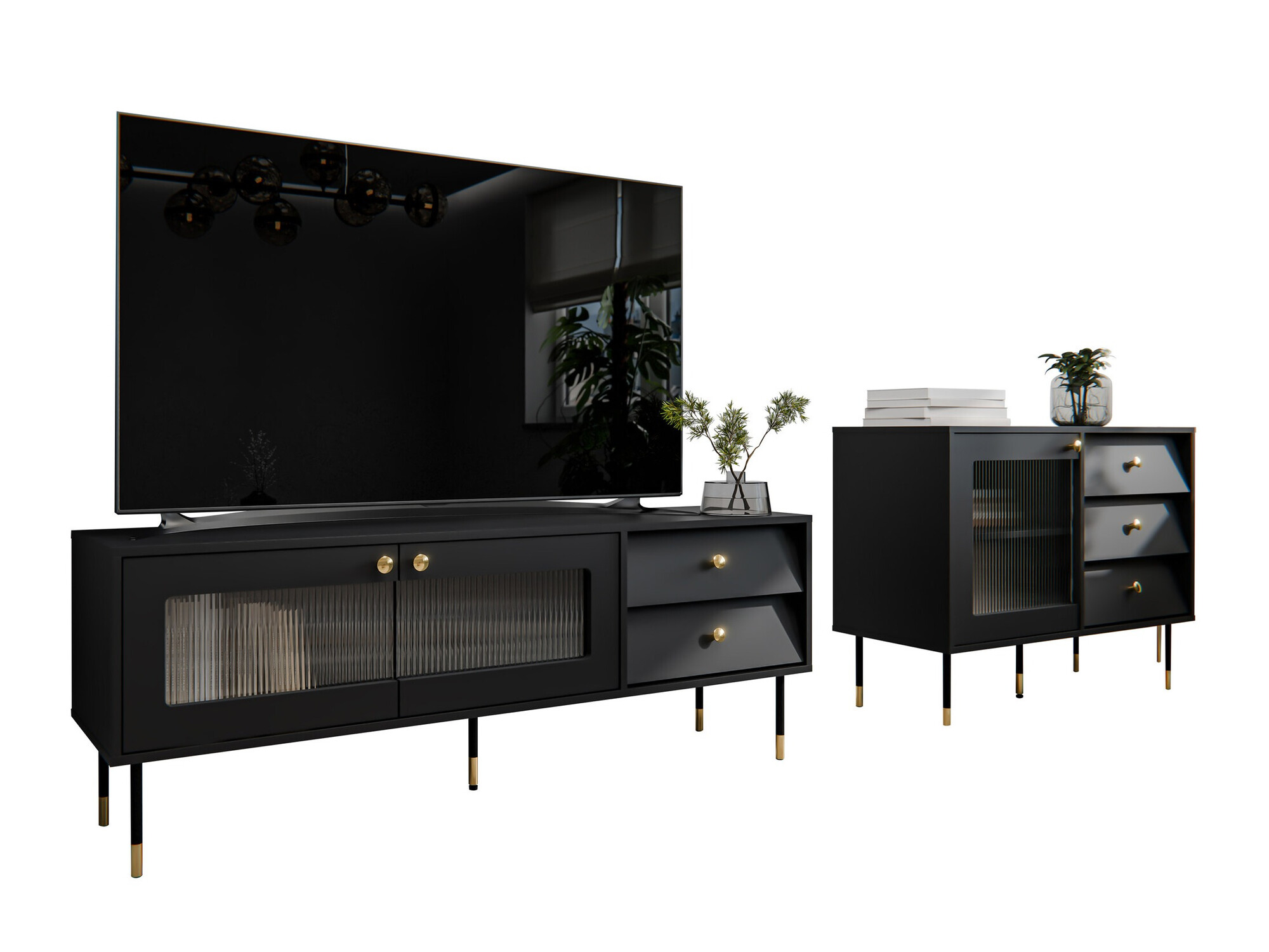 Woonkamerset Feletri 108 (Zwart)