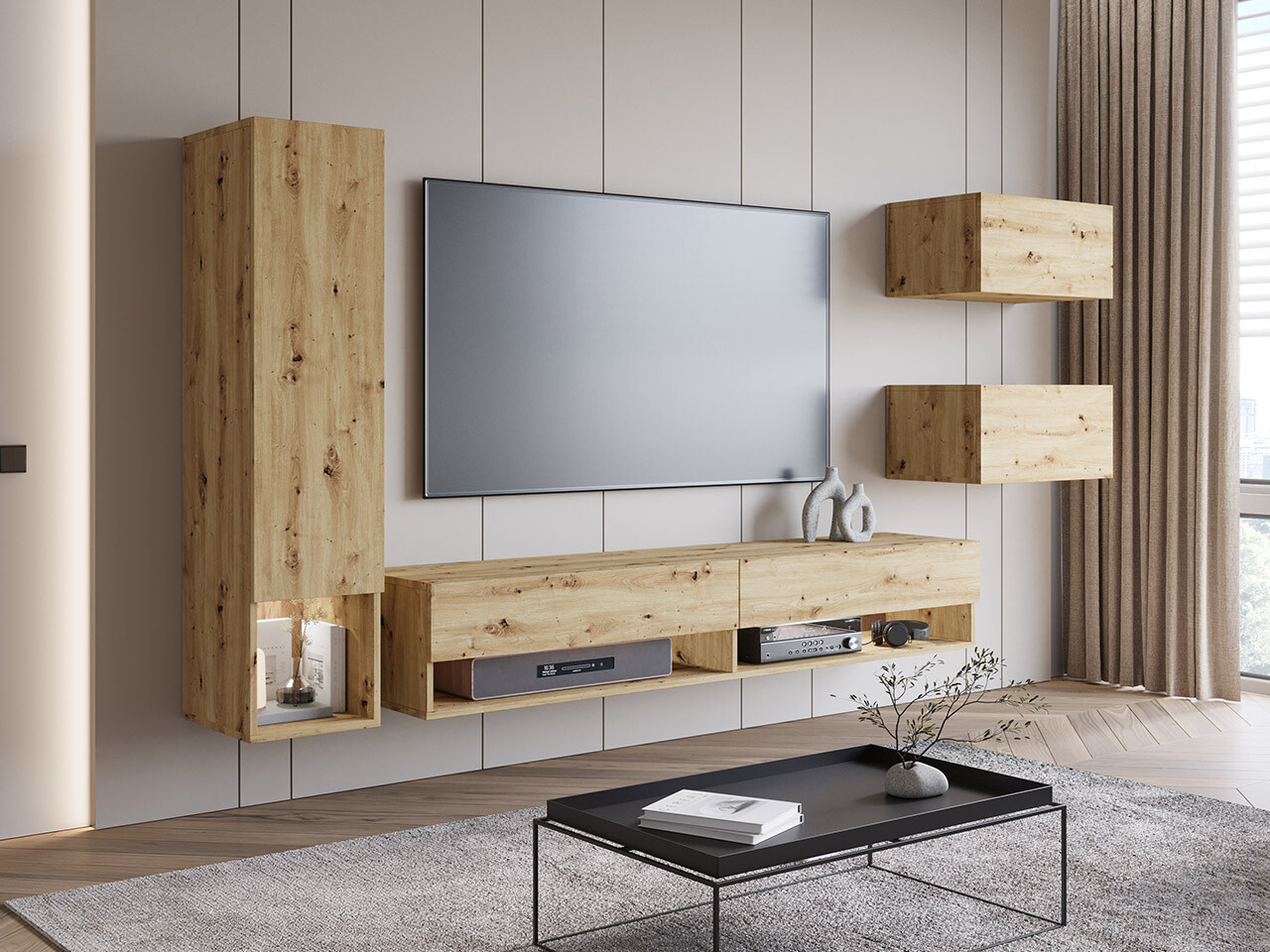 Woonkamerset Sarasota 124 (Artisan eiken)