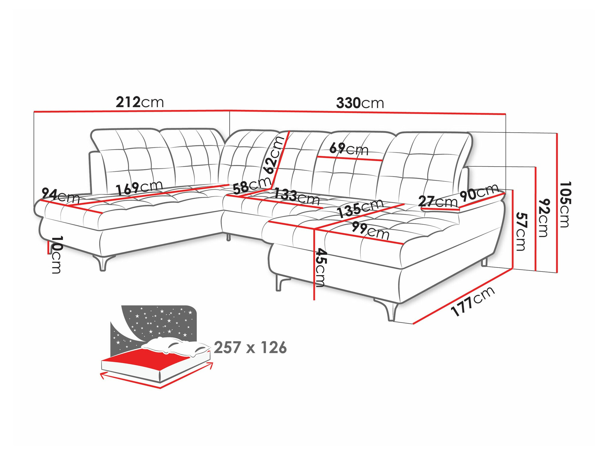 Hoekbank Sanford 100 (Manila 16)
