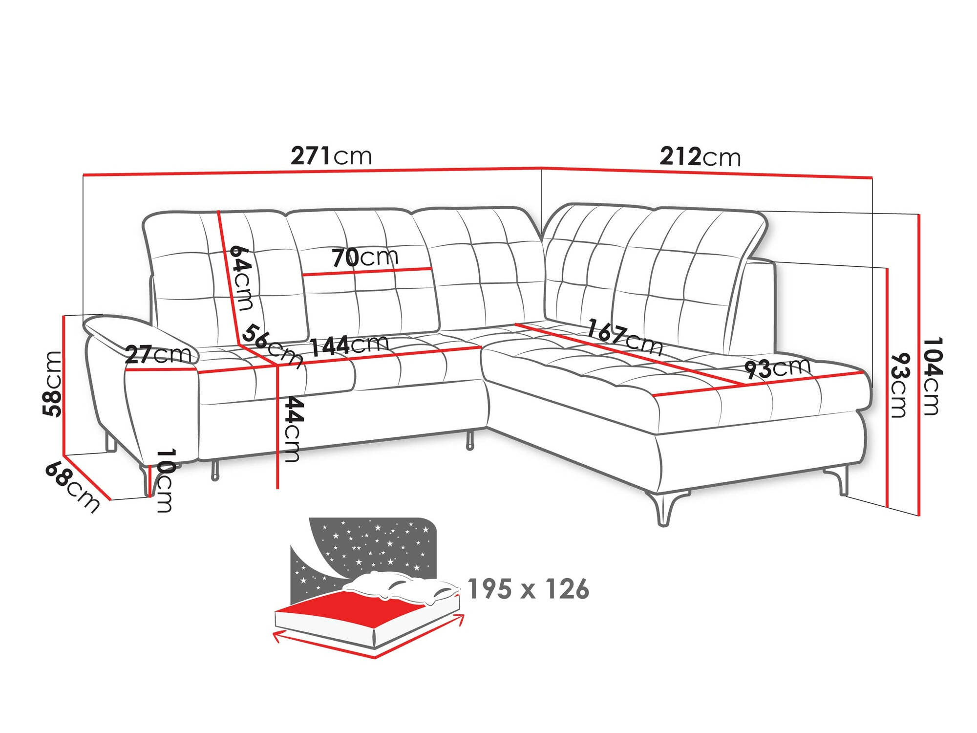 Hoekbank Sanford 101 (Manila 16)
