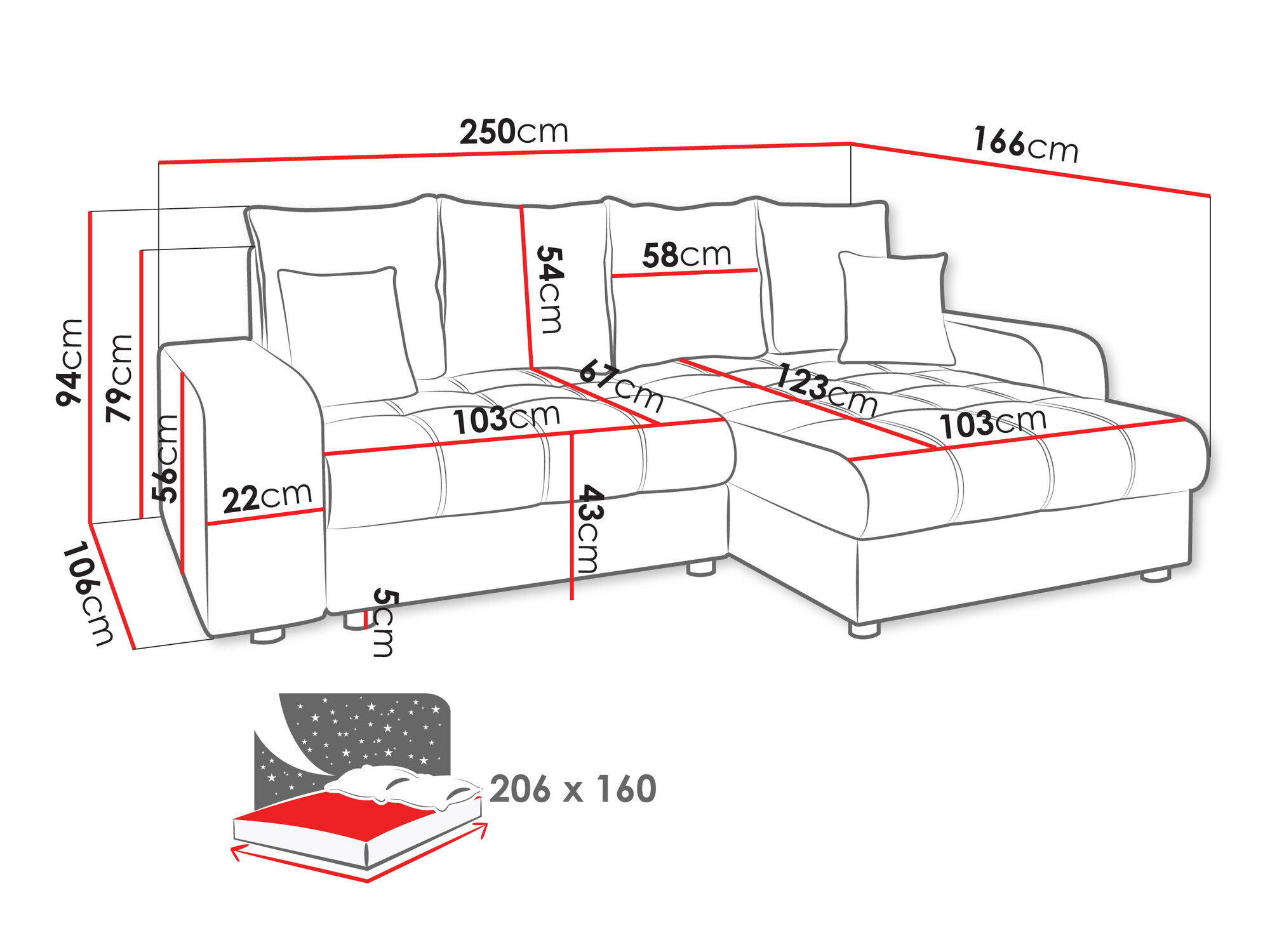 Hoekbank Sanford 102 (Neve 03)
