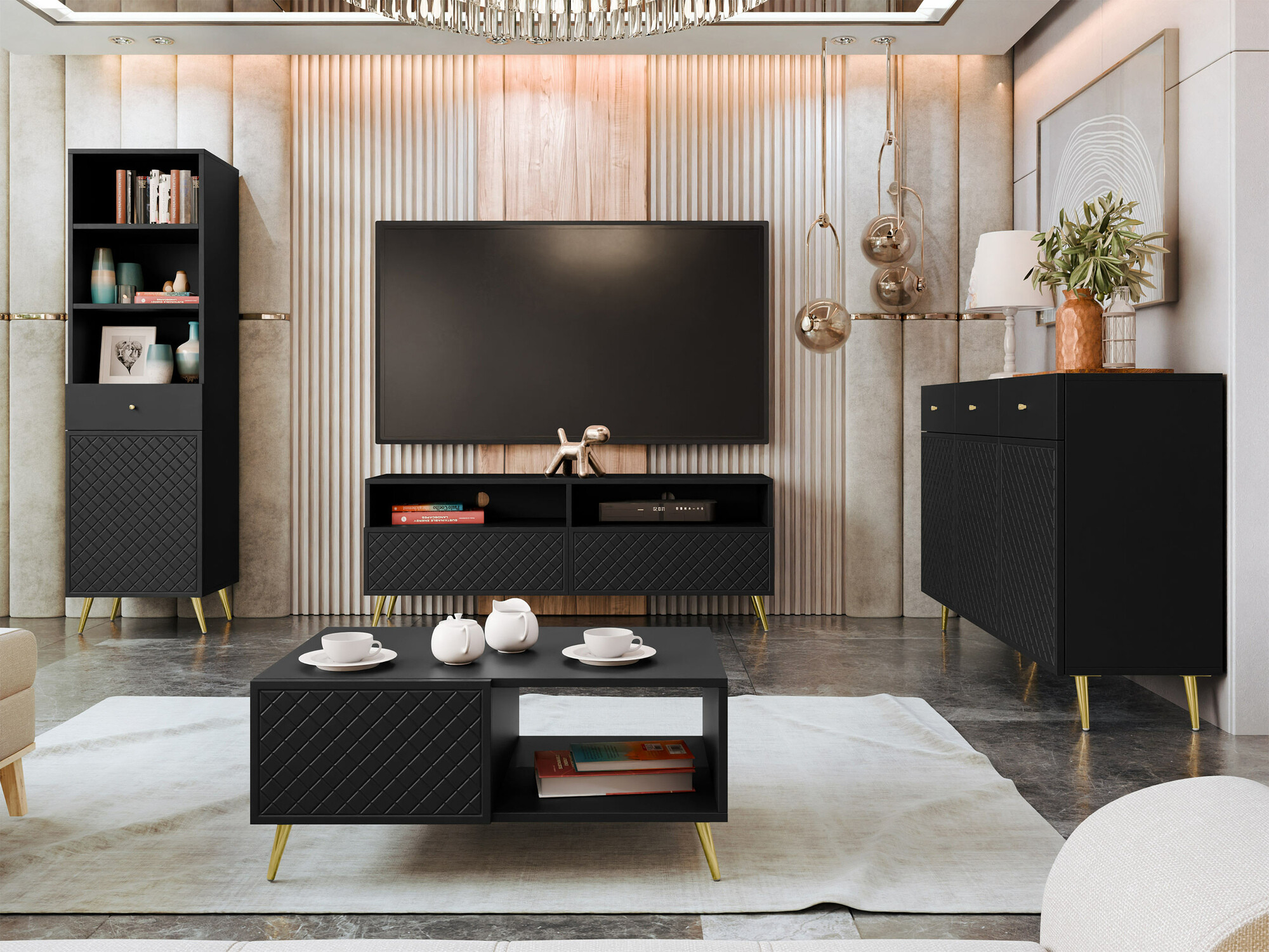 TV-meubel Comfivo Pavo (Zwart)