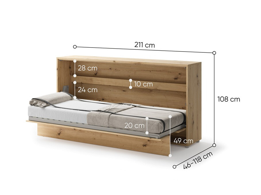 Muurbed Concept Pro Lenart Levfere 115 (Artisan eiken)