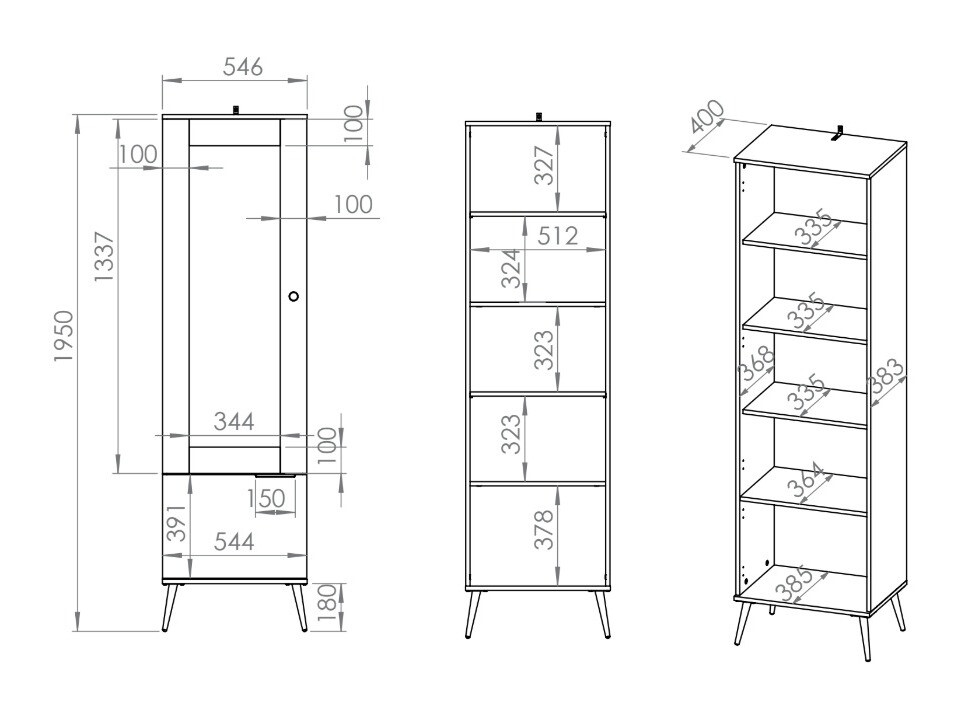 Boekenkast Odenovu 101