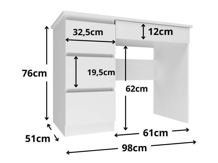 Bureau Elbvelu 108 (Wit)
