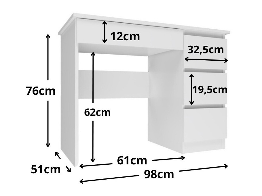 Bureau Elbvelu 108 (Wit)