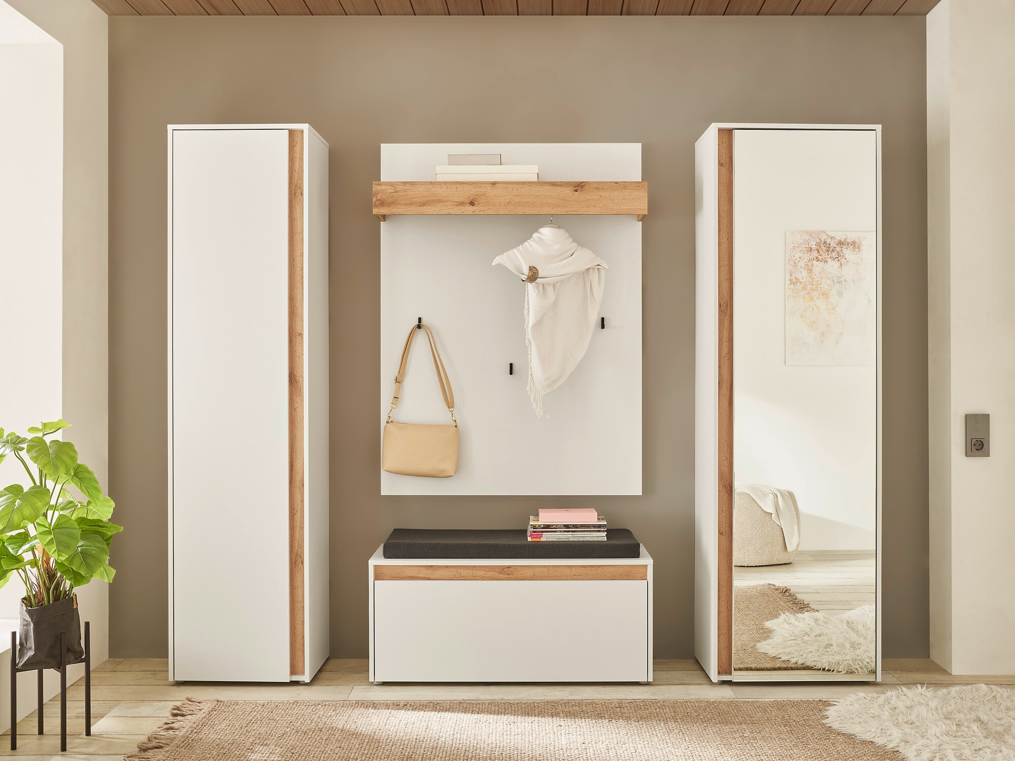 Kledingkast Elbsori 160 (Wit)