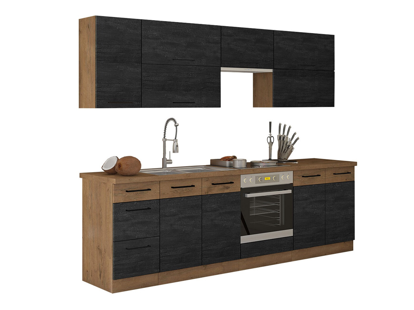 Modulaire keukenset Wood Dark 128
