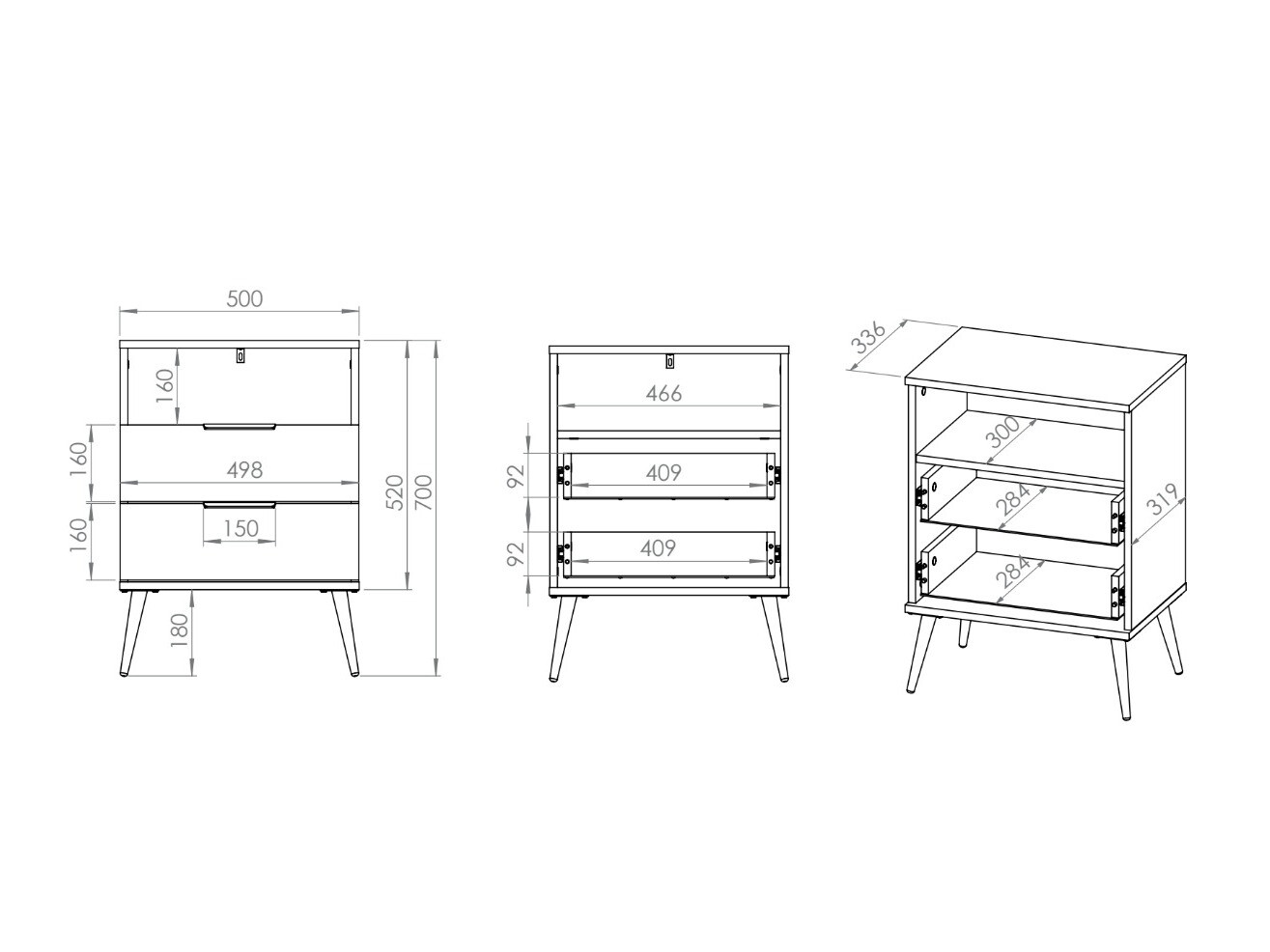 Nachtkastje Odenovu 107