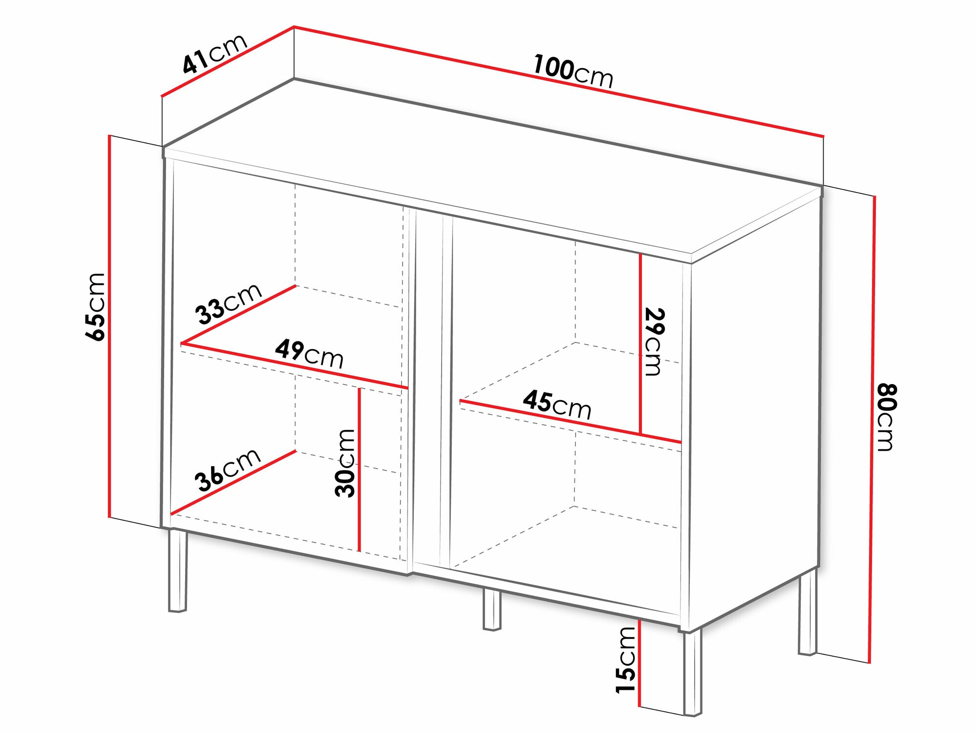 Dressoir Lumiri 103 (Wit)