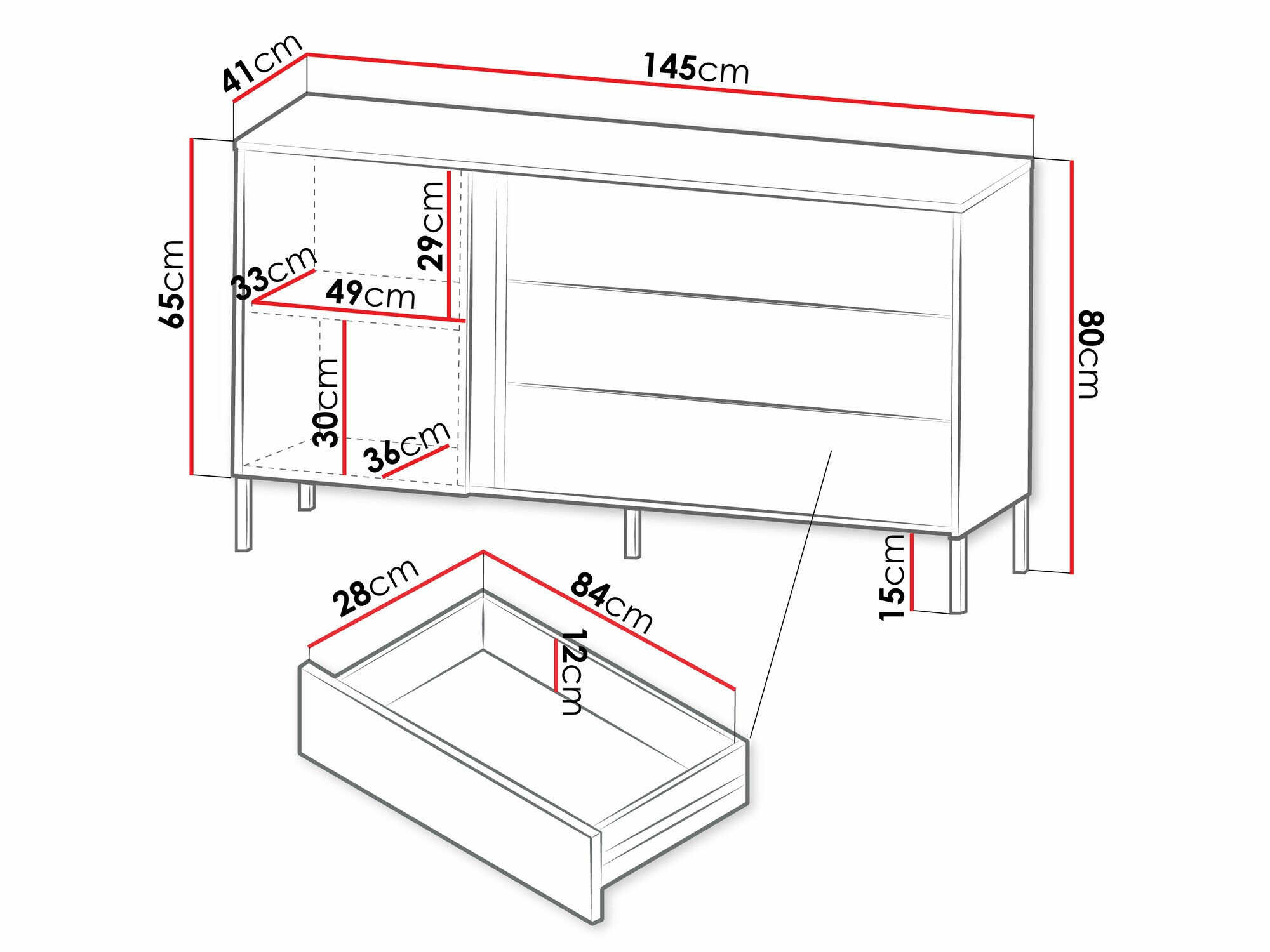 Ladekast Lumiri 102 (Wit)