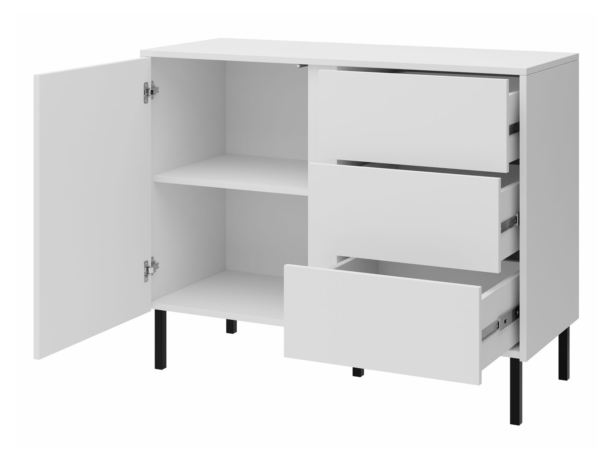 Ladekast Lumiri 104 (Eiken + Zwart)