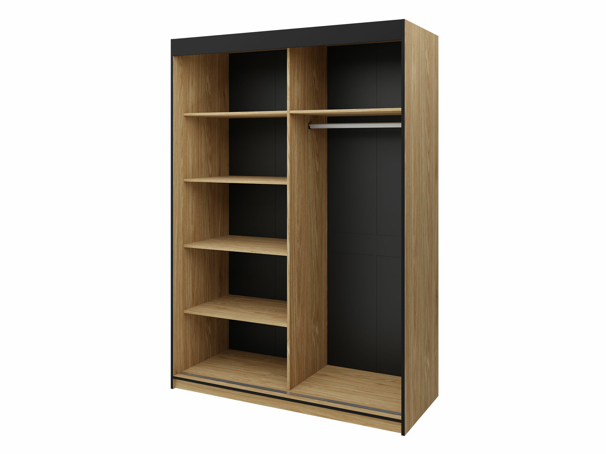 Kledingkast Tenreme 101 (Beige + Eiken)