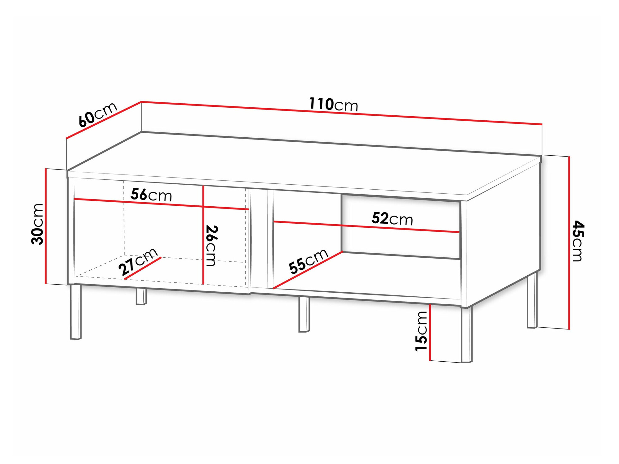 Salontafel Lumiri 107 (Wit)