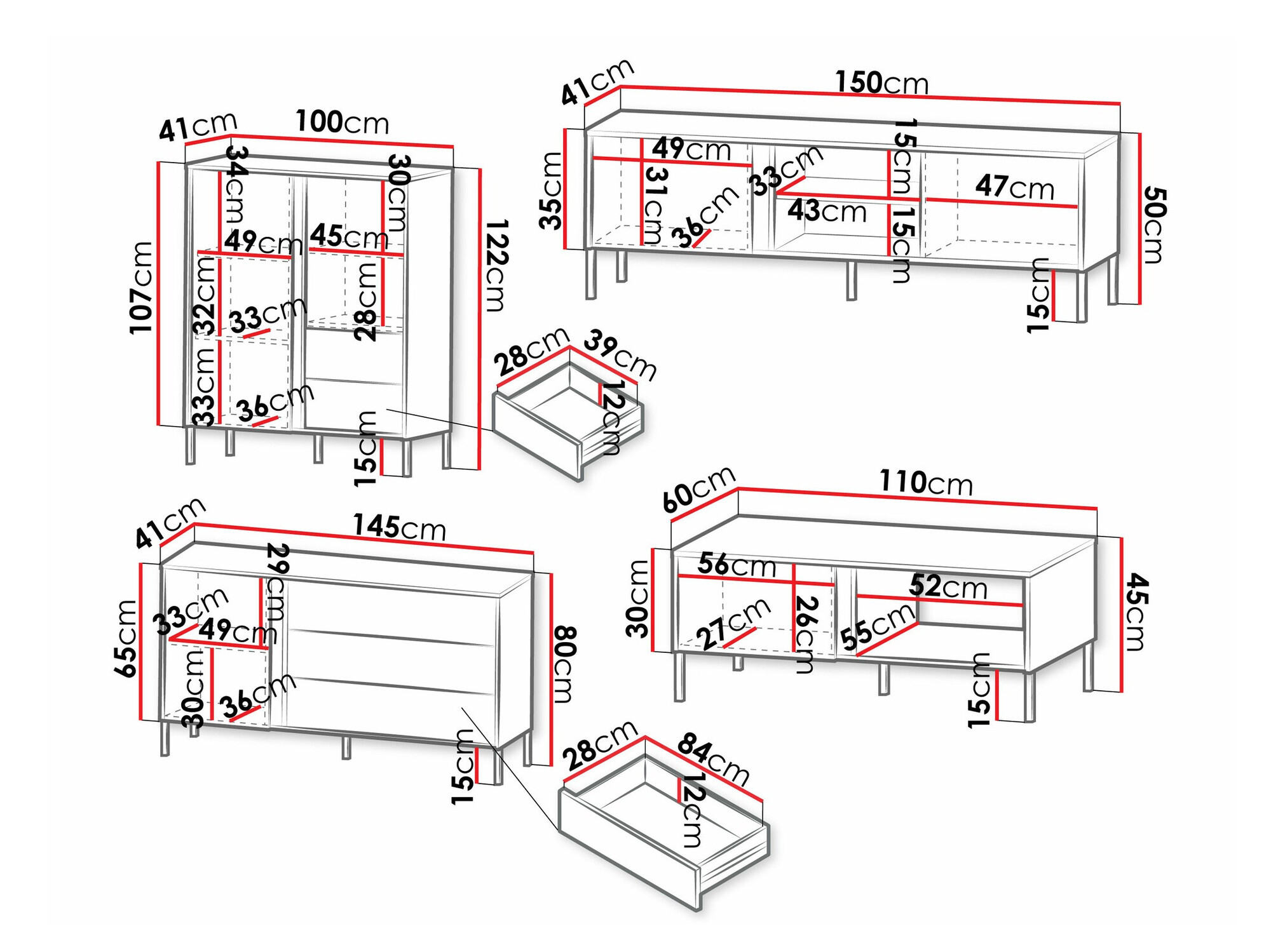 Woonkamerset Lumiri 108 (Wit)