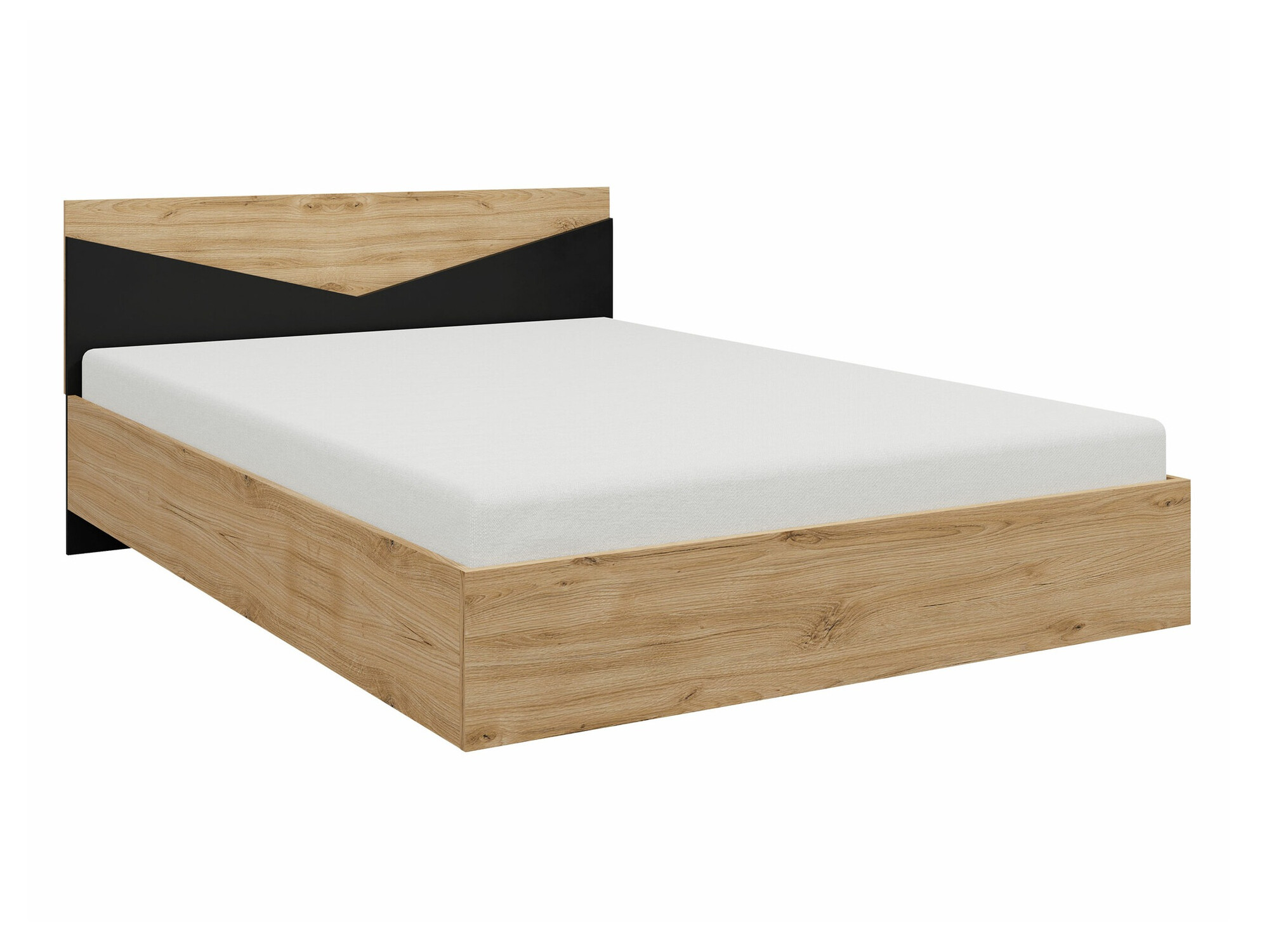 Bed Tenreme 107 (Eiken + Zwart)