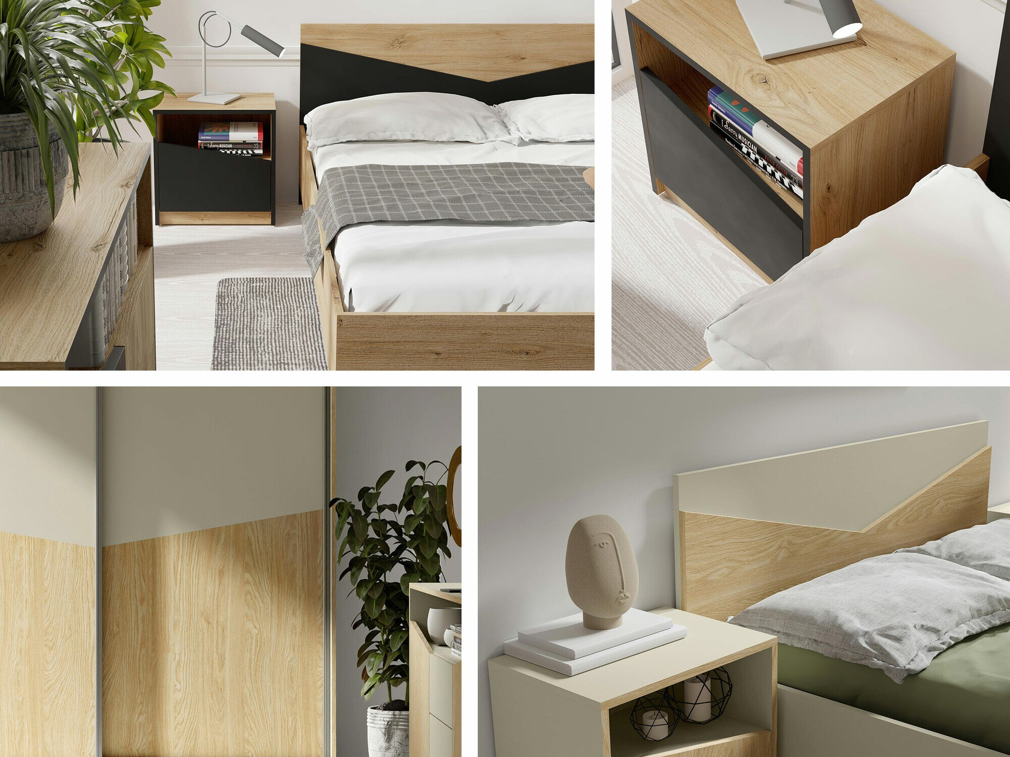 Ladekast Tenreme 102 (Beige + Eiken)