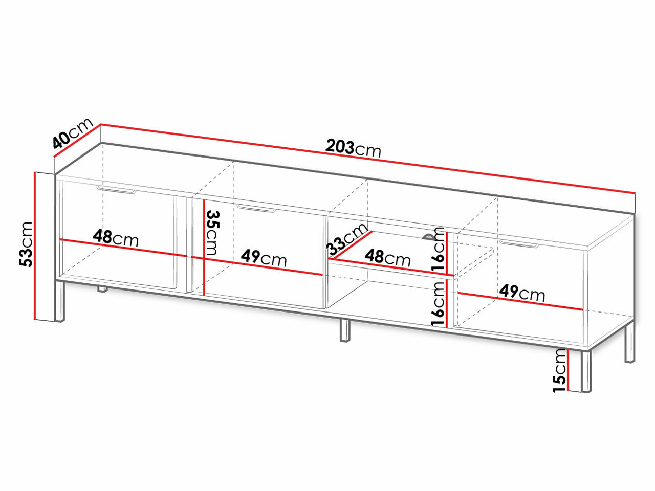 TV-meubel Velsoru 105