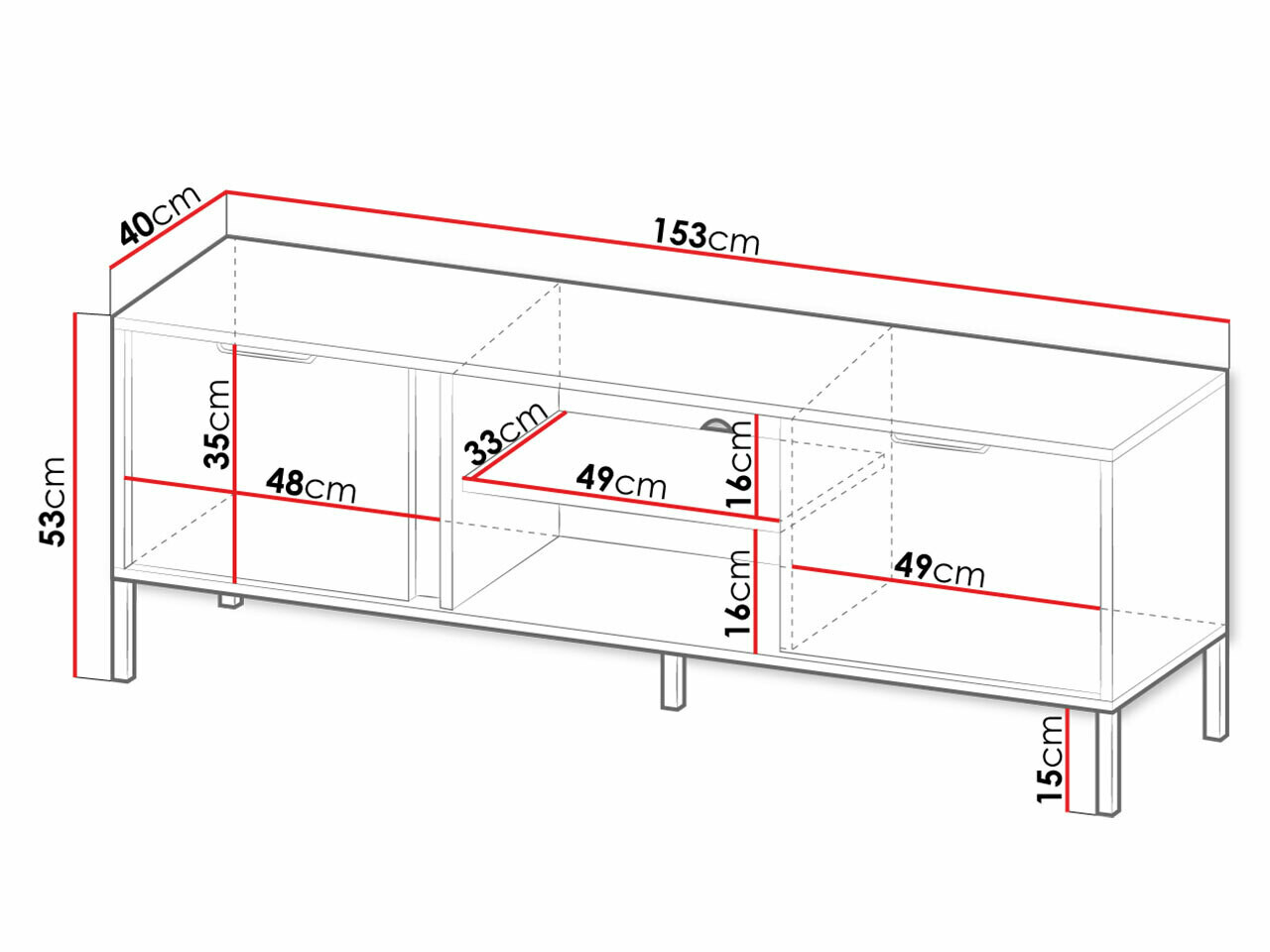TV-meubel Velsoru 106